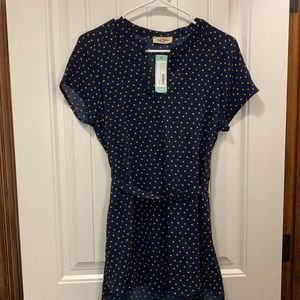 NWT Maternity Blue and Yellow Dot Top - Small